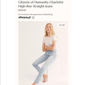 Citizens of Humanity Charlotte High-Rise  Jeans
